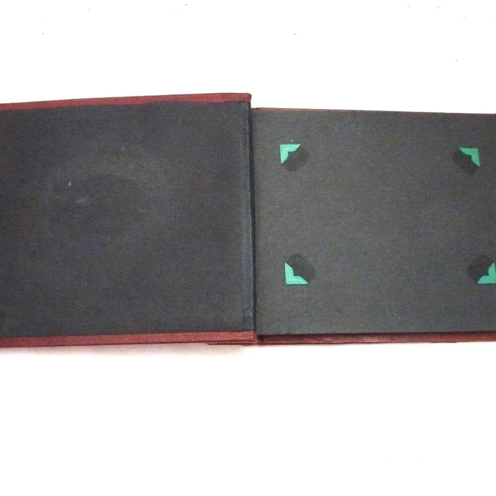 Vintage leather leatherette ? photo album 40s gold